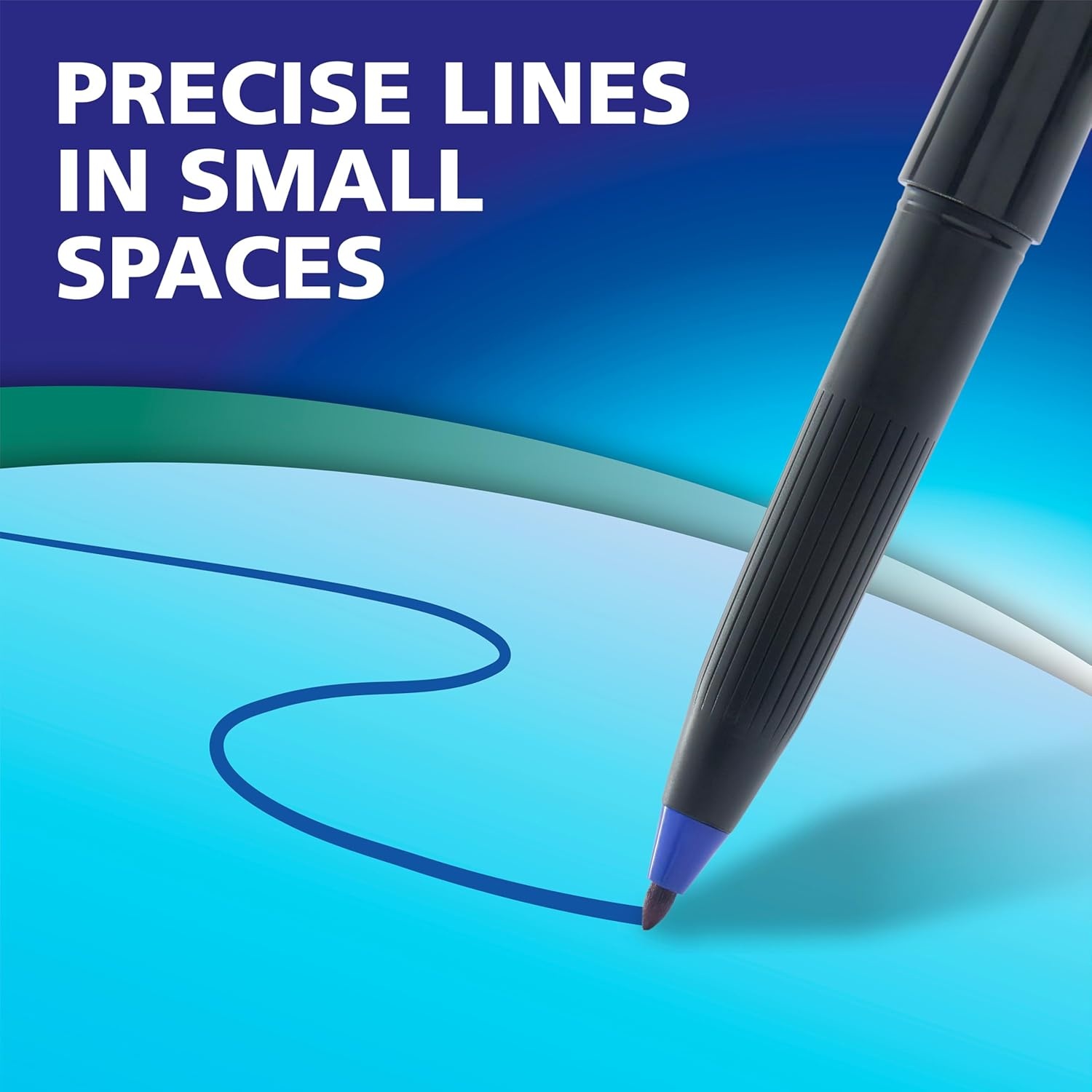 image:imageEXPO Wet Erase Markers SemiPermanent Fine and UltraFine Tips 36 Count For Writing on Glass Whiteboards Mirrors Calendar Labeling Organizing
