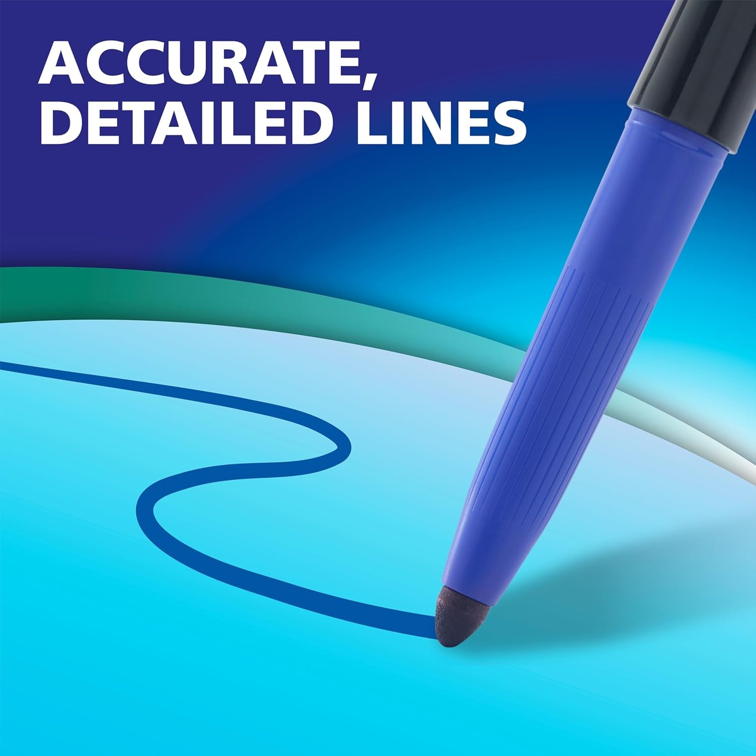 image:imageEXPO Wet Erase Markers SemiPermanent Fine and UltraFine Tips 36 Count For Writing on Glass Whiteboards Mirrors Calendar Labeling Organizing