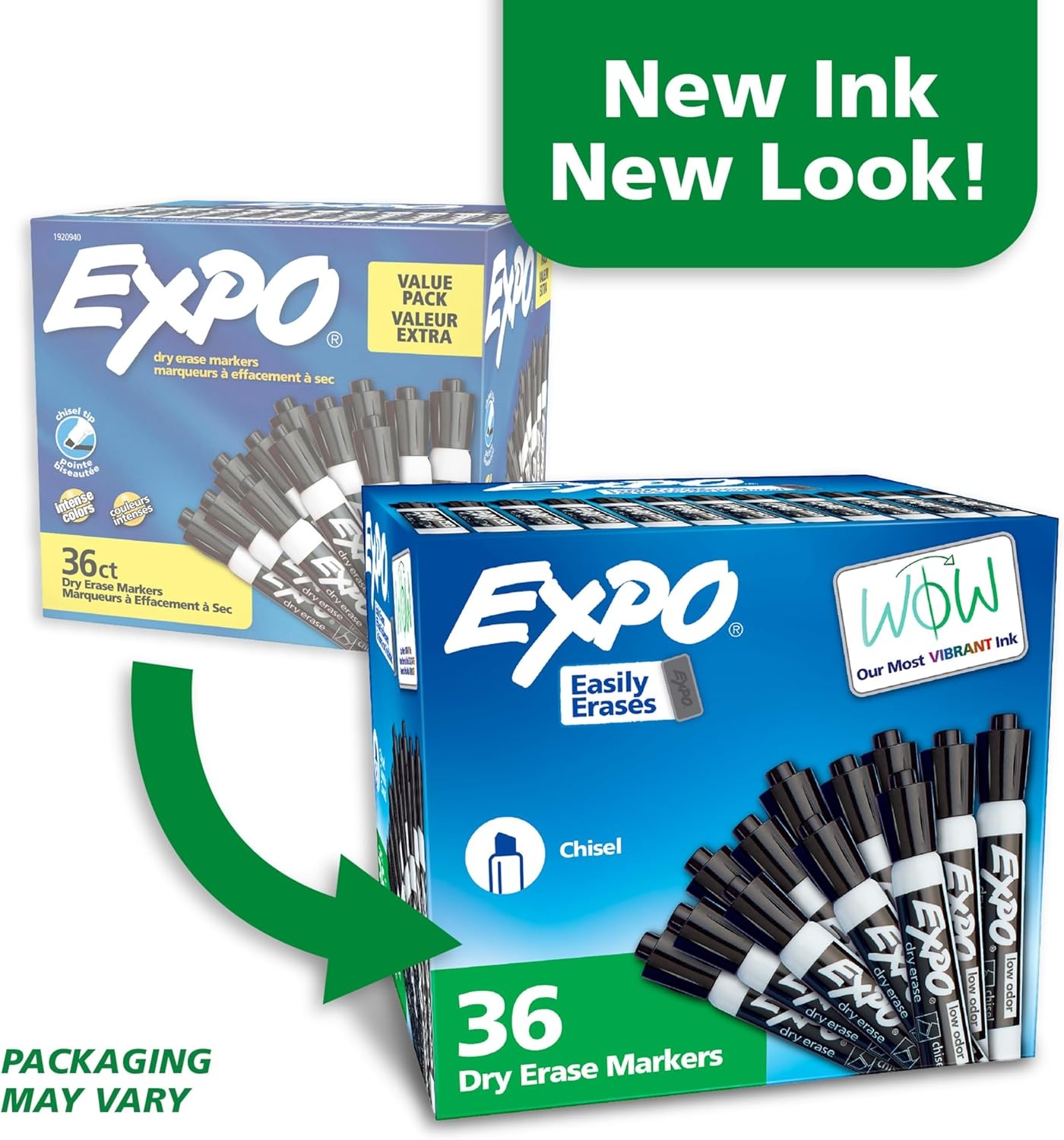 image:imageEXPO Dry Erase Markers Chisel Tip Black LowOdor Pack of 36 Perfect for Whiteboards NonPorous Surfaces amp Home Offices216 Count Pack of 1