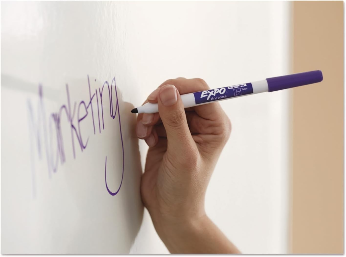 image:imageEXPO Dry Erase Markers Low Odor Ink Black Fine Tip 12 Count Whiteboard Calendar Organization Essential Supplies for Office School Classroom Teachers