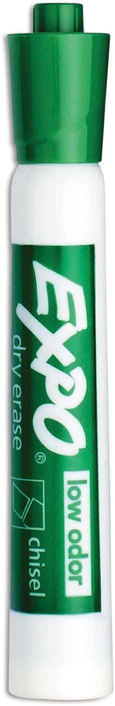image:imageEXPO Dry Erase Markers Low Odor Ink Green Chisel Tip 12 Count Whiteboard Calendar Organization Essential Supplies for Office School Classroom TeachersGreen