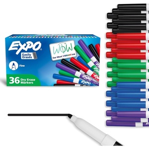 image:imageEXPO Dry Erase Markers Low Odor Ink Assorted Colors Fine Tip 36 Count  Whiteboard Calendar Organization Essential Supplies for Office School Classroom TeachersAssorted