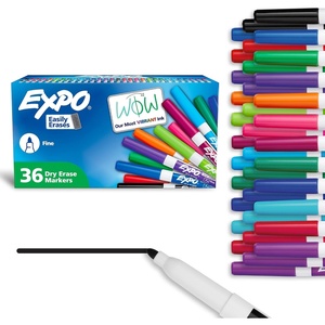 image:imageEXPO Dry Erase Markers Low Odor Ink Assorted Colors Fine Tip 36 Count  Whiteboard Calendar Organization Essential Supplies for Office School Classroom TeachersVibrant Assorted