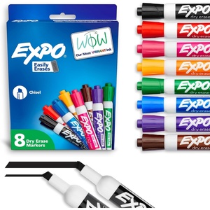 image:imageEXPO Dry Erase Markers Low Odor Ink Chisel Tip 8 Count  Whiteboard Calendar Organization Essential Supplies for Office School Classroom Teachers
