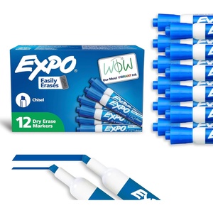 image:imageEXPO Dry Erase Markers Low Odor Ink Green Chisel Tip 12 Count  Whiteboard Calendar Organization Essential Supplies for Office School Classroom TeachersBlue