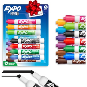image:imageEXPO Dry Erase Markers Set Fine amp Chisel Tips 11 Count  Classroom Office Supplies For White Boards Easily Erases11 Count Pack of 4