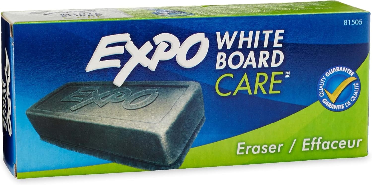 image:imageEXPO Soft Pile Dry Block Eraser 518 x 112 Inches Ideal for Whiteboards Pack of 12Pack of 12