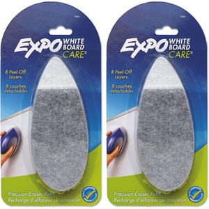 image:imageEXPO PrecisionPoint Whiteboard Eraser Pad Refills 8 PeelOff Layers Replaceable  Office Teacher School Classroom SuppliesPrecision Point Pack of 2