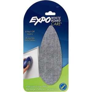 image:imageEXPO PrecisionPoint Whiteboard Eraser Pad Refills 8 PeelOff Layers Replaceable  Office Teacher School Classroom SuppliesPrecision Point Pack of 6