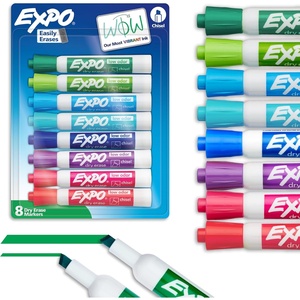 image:imageEXPO Dry Erase Markers Low Odor Ink Assorted Colors Chisel Tip 8 Count  Whiteboard Calendar Organization Essential Supplies for Office School Classroom Teachers