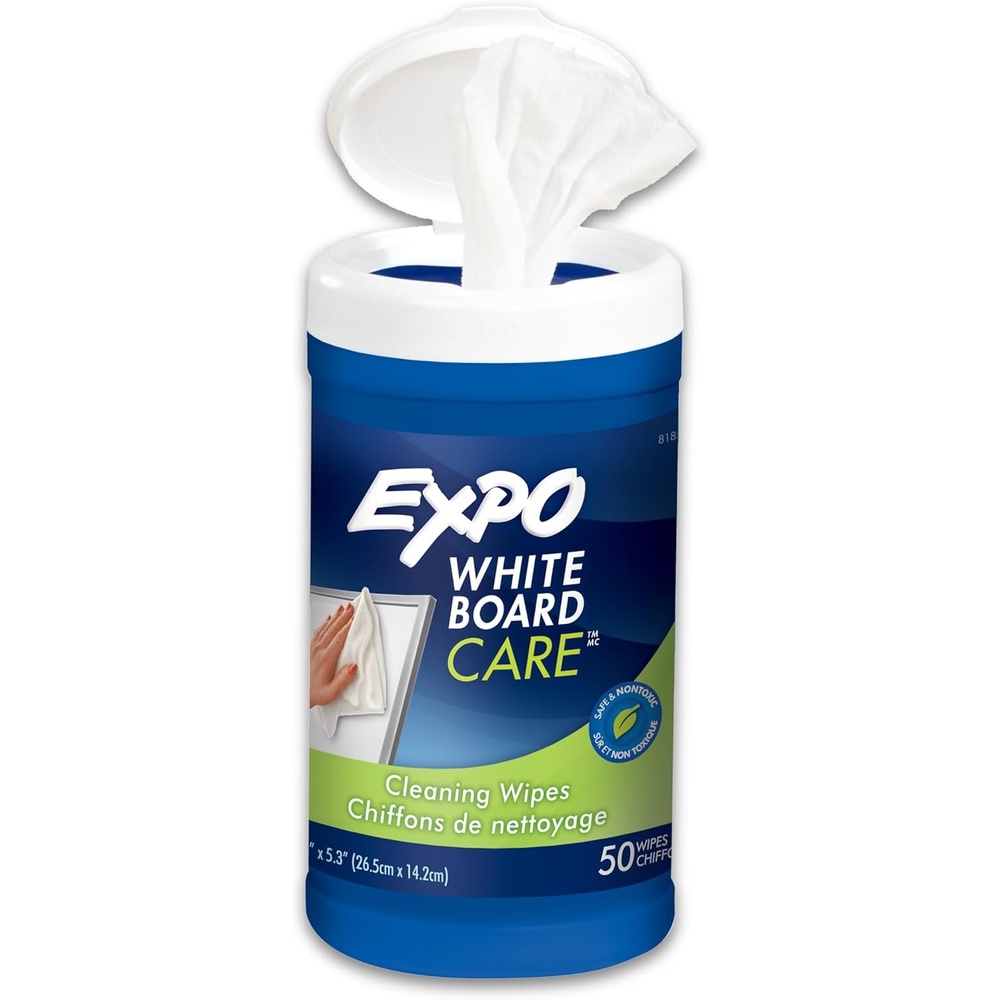 image:imageEXPO Whiteboard Care Dry Erase Wipes Unscented 50 Count Home Office Teacher Classroom Supplies50 Count Pack of 1
